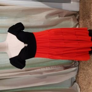 Inc Red/ black casual dress, small